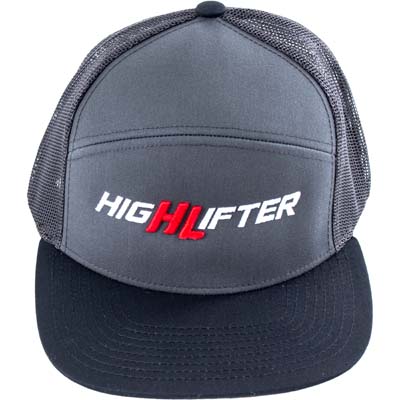 Charcoal Black Hat with High Lifter Logo Flat Bill